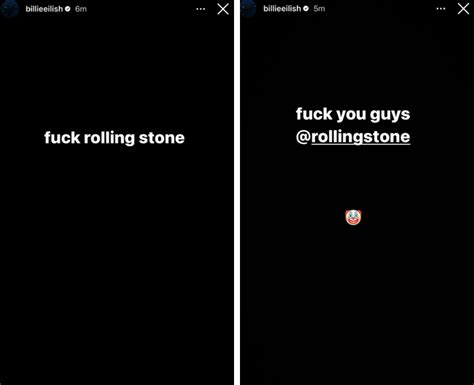 billie eillish leaks|Billie Eilish Ripped Into Rolling Stone For Leaking Her。